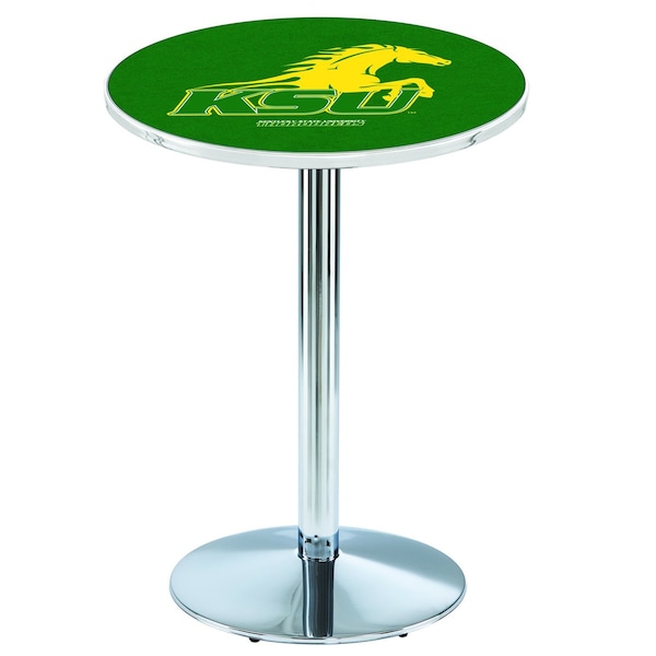 42" Chrome Kentucky State University Pub Table, 36" dia. Top