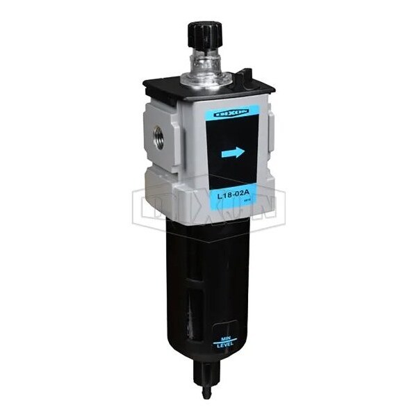 Wilkerson by EconOmist Compact Lubricator with Gauge, 3/8 in NPT/BSPP-G Port, 90 SCFM Flow Rate, 150