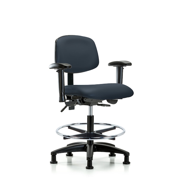 Medium Bench Chair Chair, Vin, Med Ben, Tilt AA CF Gld, Taupe, Adjustable Arms, 22" to 29" Height