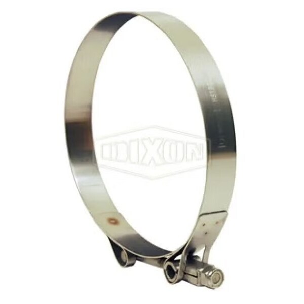 Heavy Duty T-Bolt Clamp, 7-1/4 to 7-9/16 in Nominal, 0.04 in Thick, 300 SS, Domestic
