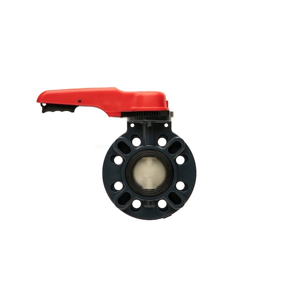 Valv, Bttrfly, T57P, 8", PVC, FKM, PP, Lvr