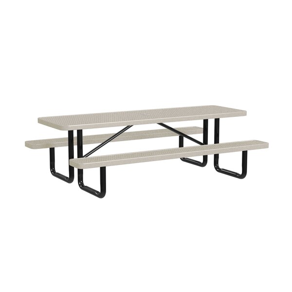 Portable Picnic Table, Sandstone, 8 ft L