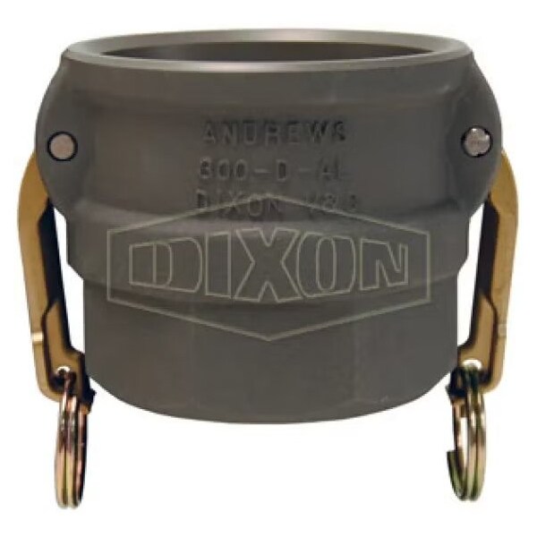 Type D Cam and Groove Coupler, 6 in Nominal, Female Coupler x FNPT End Style, Aluminum, Domestic