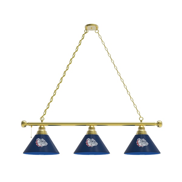 Gonzaga 3 Shade Billiard Light, Brass Fixture