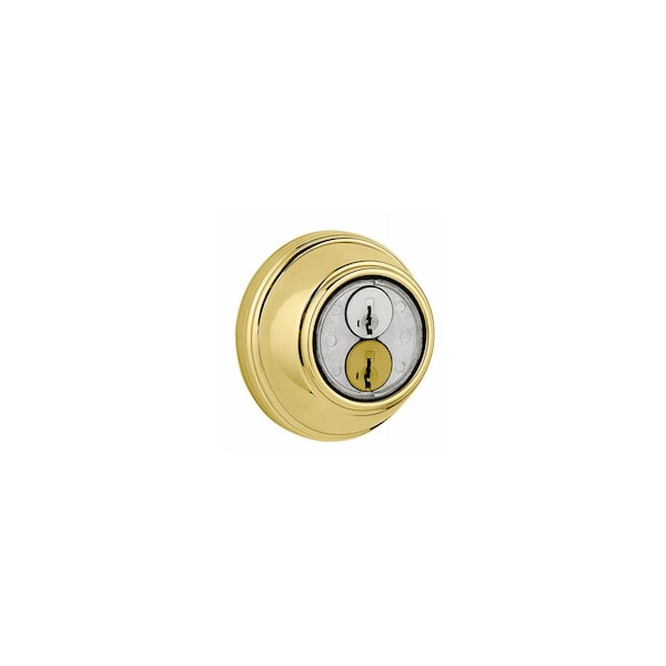816 Series Polished Brass Single Cylinder Key Control Deadbolt Featuring SmartKey Security
