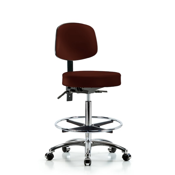 Ben Stool, Hi, Vinyl, Bk, CF, Cast, Burg