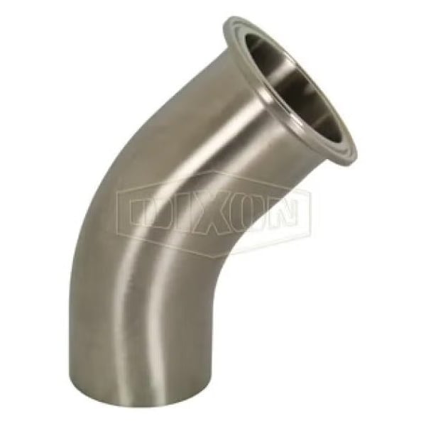 45Deg Elbow, 3 in, Clamp x Weld, 316L SS, Domestic