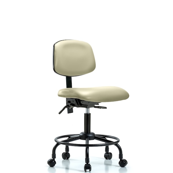 Desk Chair Desk Chair, Vinyl, Chr Tilt Glides, Salsa, No Arms, 21" to 26" Height, Vinyl, Adobe White