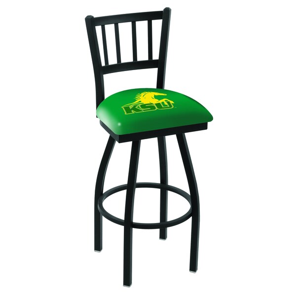 25" Blk Wrnkl Kentucky State Univ Swivel Bar Stool, Jailhouse Back