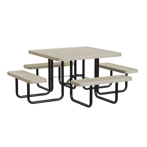 Square Portable Picnic Table, Sandstone, 46 in L