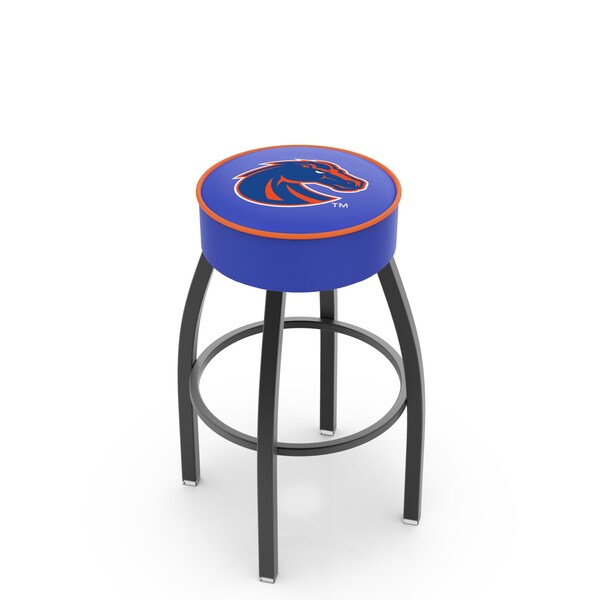 25" 4" Boise State Cushion Seat, Blk Wrinkle Base Swivel Bar Stool