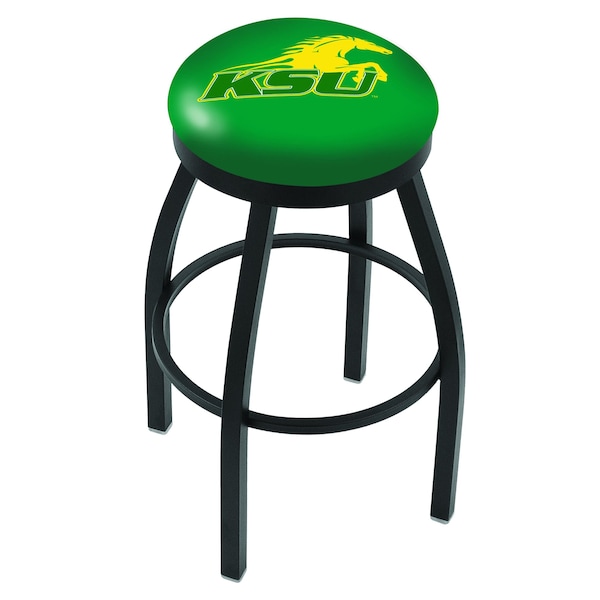 25" Blk Wrinkle Kentucky State University Swivel Bar Stool, Accent Ring
