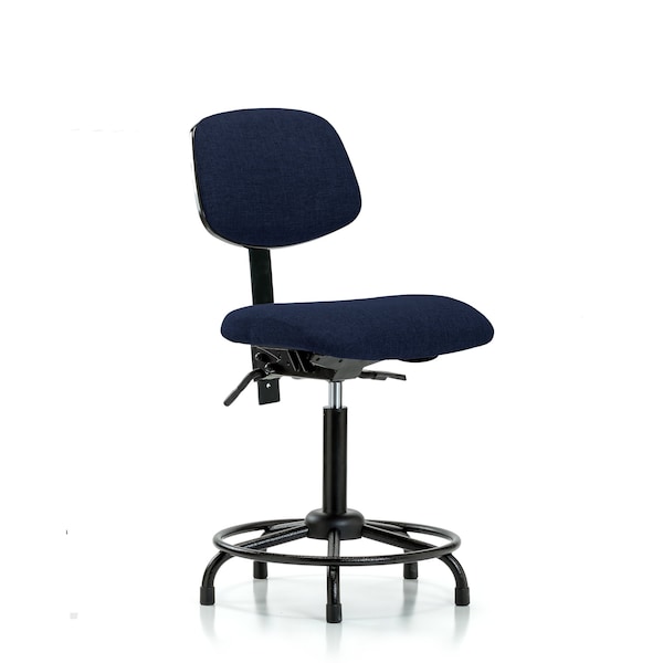 Chair, Fab, Med Bench, RT Tilt Glides, Nav, No Arms, 22" to 29" Height, Dark Blue