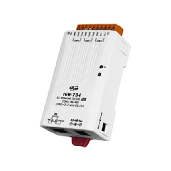 tGW734 Modbus/TCP to RTU/ASCII gateway w/PoE, 2 RS232 and 1 RS485