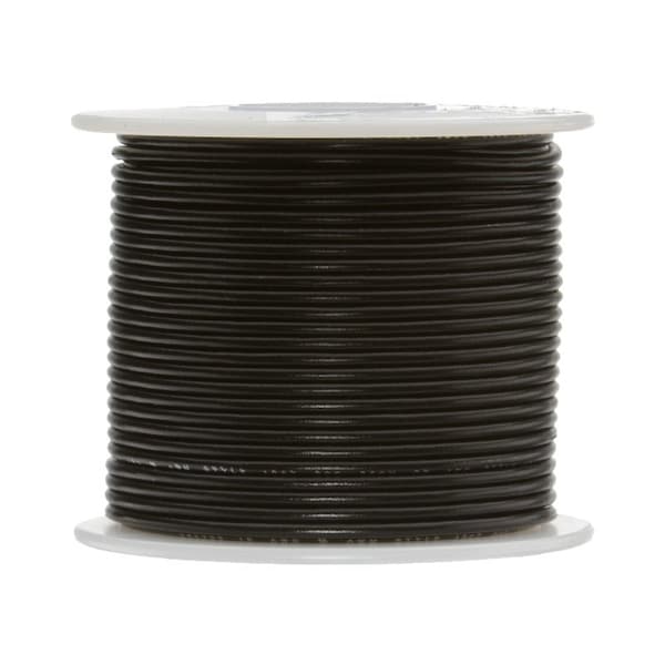 18 AWG Gauge UL1061 Stranded Hook Up Wire, 300V, 0068 Diameter, Black, 100 ft Length