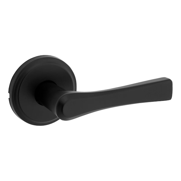 Katella Lever Passage Door Lock with 6AL Latch and RCS Strike Matte Black Finish