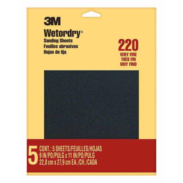 Wetordry Sandpaper 9087NA, 9"x11", Ve, PK50