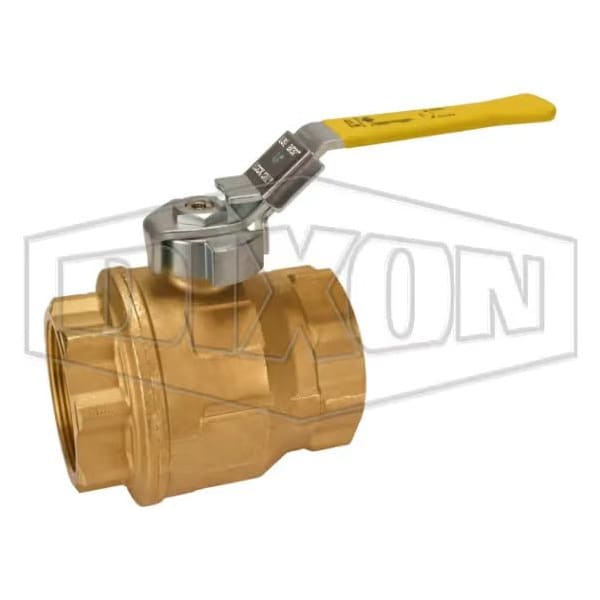 FBLV Imported Ball Valve, 4 in Nominal, FNPT End Style, Brass Body, PTFE Seat/Seal/Thrust Washer Sof