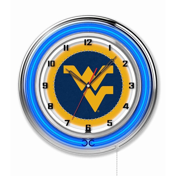 West Virginia University Double Neon 19" Clock