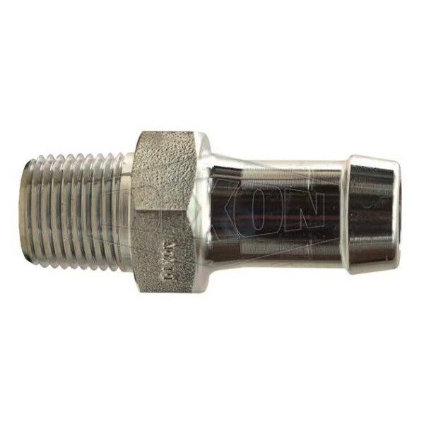 King Hex Nipple, 3/4 x 1/2 in Nominal, MNPT x Hose, Steel, Plated, Domestic