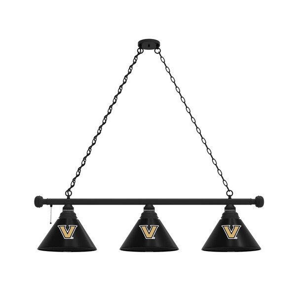 Vanderbilt 3 Shade Billiard Light, Black Fixture