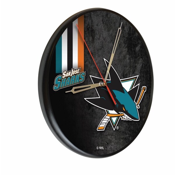 San Jose Sharks 13" Solid Wood Clock