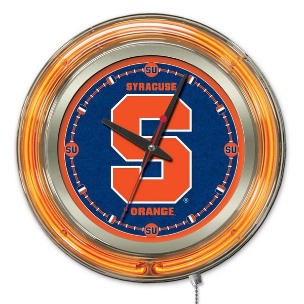 Syracuse University Double Neon 15" Clock