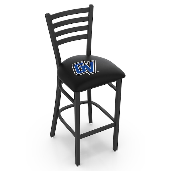 25" Blk Wrinkle Grand Valley State Station Counter Stool, Ladder Back