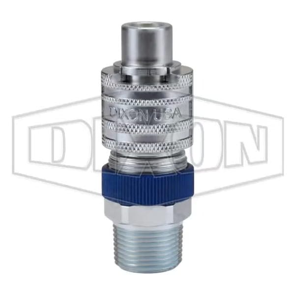 Dix-Lock N Series Interchange Safety-Lock Male Quick Disconnect Pneumatic End Plug, 3/4-14 Nominal