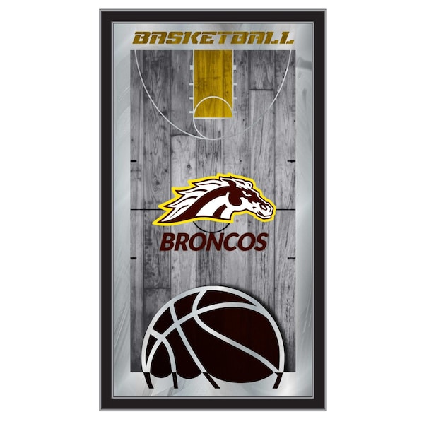 Western Michigan 15" x 26" Basketball Mirror