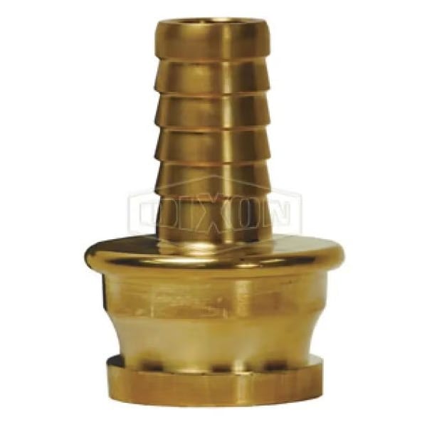 The Right Connection Fire Hose Adapter, 2-1/2 x 1-1/2 in Nominal, FBRIT x Hose Shank End Style, Bras