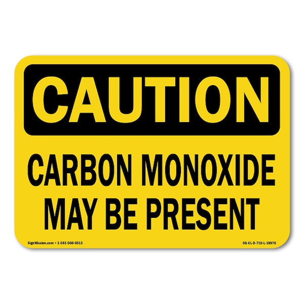 OSHA Caution, 7" Height, 10" Width, Aluminum, 7" H, 10" W, Landscape, OS-CL-A-710-L-19976