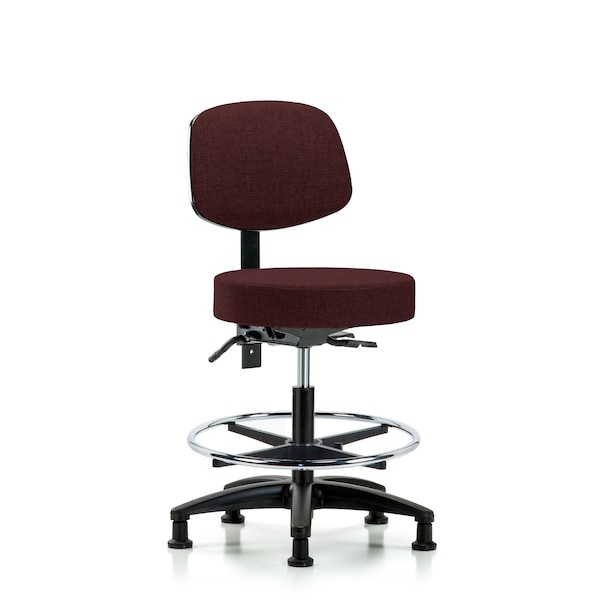 Bech Stool, Med, Fab, Bk, Tilt, CF, Gld, Bur