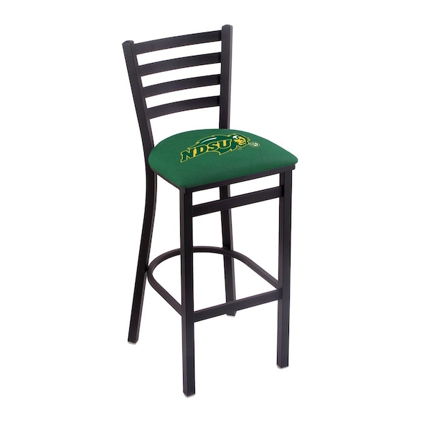 25" Blk Wrinkle North Dakota State Station Counter Stool, Ladder Back