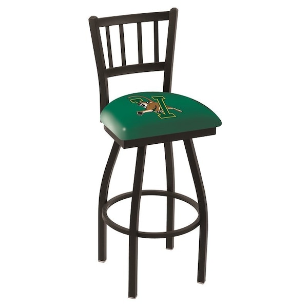 25" Blk Wrinkle Vermont Swivel Bar Stool, Jailhouse Back