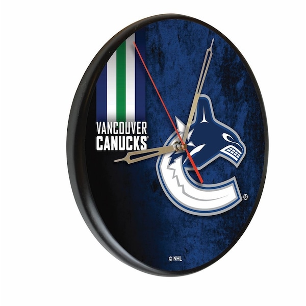 Vancouver Canucks 13" Solid Wood Clock