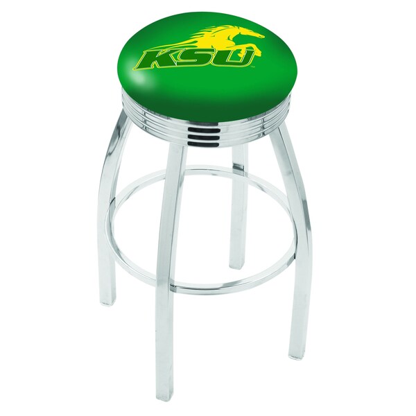 25" Chrome Kentucky State University Swivel Bar Stool, Accent Ring