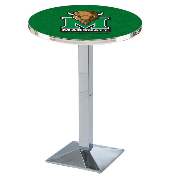 42" Chrome Marshall Pub Table, 36" dia. Top