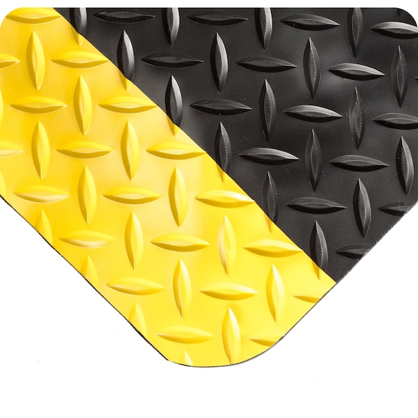 Mat, Black w/Yellow, 1" x 3 ft. x 5 ft.
