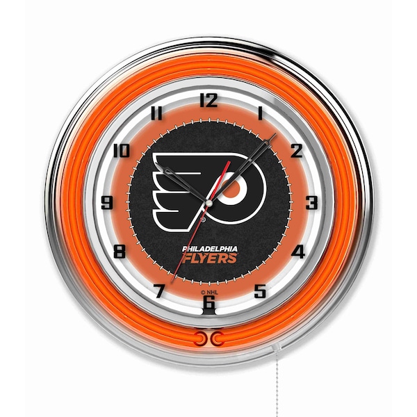 Philadelphia Flyers Double Neon 19" Clock, NHL