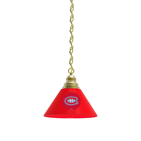 Montreal Canadiens Pendant Light, Brass Fixture