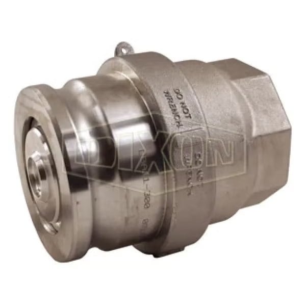 Type A Bayloc Cam and Groove Adapter, 4 x 3 in Nominal, Dry Disconnect Male Adapter x FNPT End Style