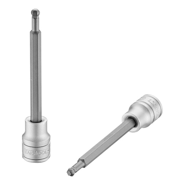 5mm 3/8 Inch Drive Metric Extra Long Ball End Hex Bit Chrome Vanadium Socket