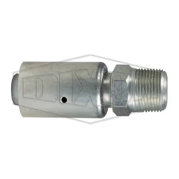 3500 Low Profile Nipple with Ferrule, 1/2 in Nominal, MNPT x Hose, 600 psi Pressure, Steel, Domestic