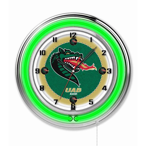 University of Alabama at Birmingham Double Neon 19" Clock