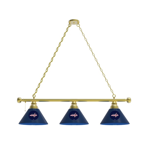 Washington Capitals 3 Shade Billiard Light, Brass Fixture
