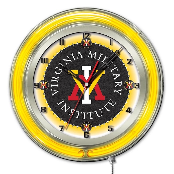 Virginia Military Institute Double Neon 19" Clock (VMI)