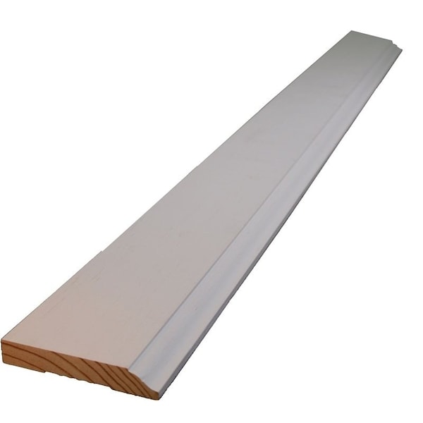 Base Moulding, 96 in L, 314 in W, 916 in Thick, Wood, Primed