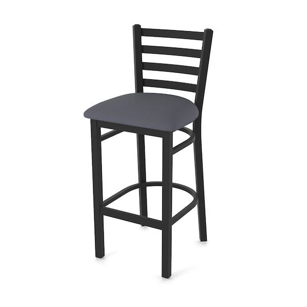 25" Stationary Counter Stool, Black Wrinkle, Canter Storm Seat
