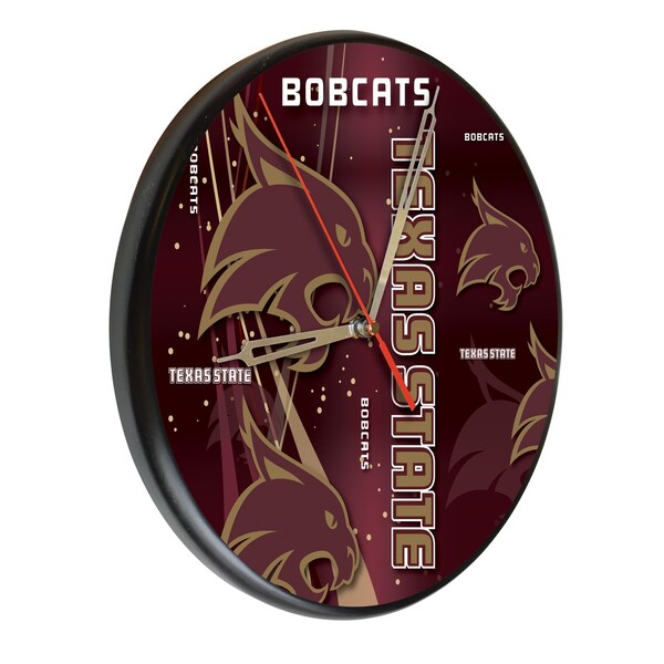 Texas State University 13" Solid Wood Clock
